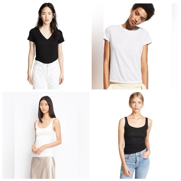 Vince Essentials Basic Tees & Tanks Bundle XS - Picture 1 of 5